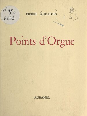 cover image of Points d'orgue